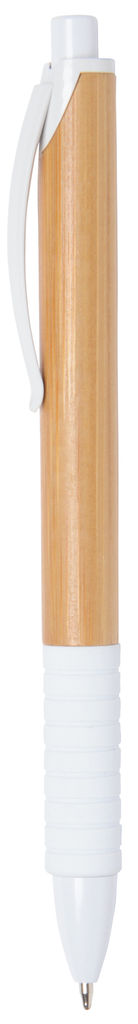 Ручка шариковая BAMBOO RUBBER, цвет коричневый, белый