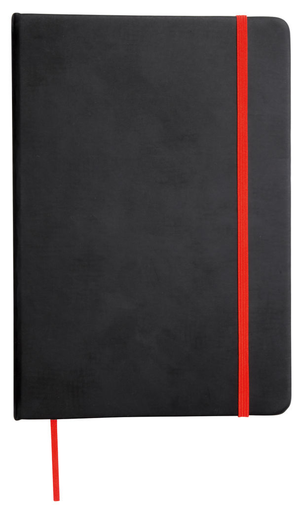 Блокнот LECTOR А6, колір чорний, червоний