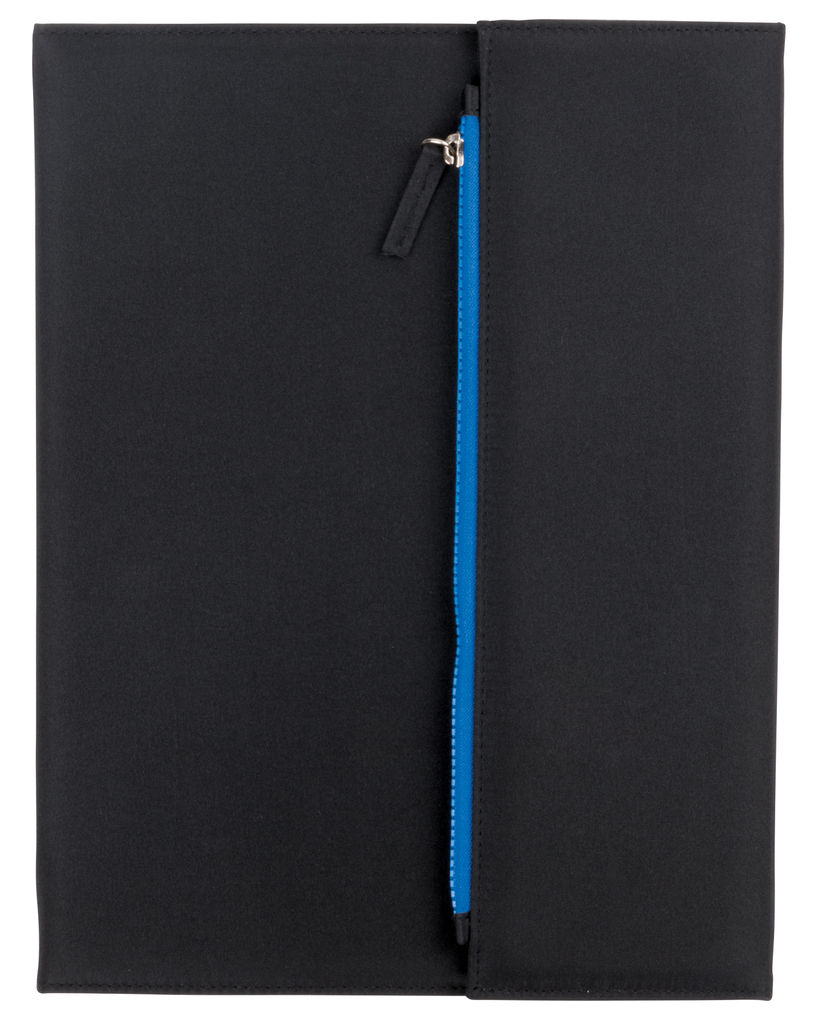 Портфель ZIPPER А4, цвет чёрный, синий