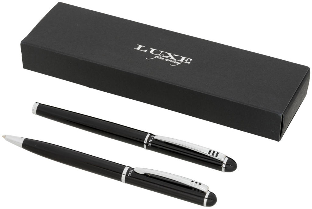 Набір ручок подарунковий Andante, колір суцільний чорний