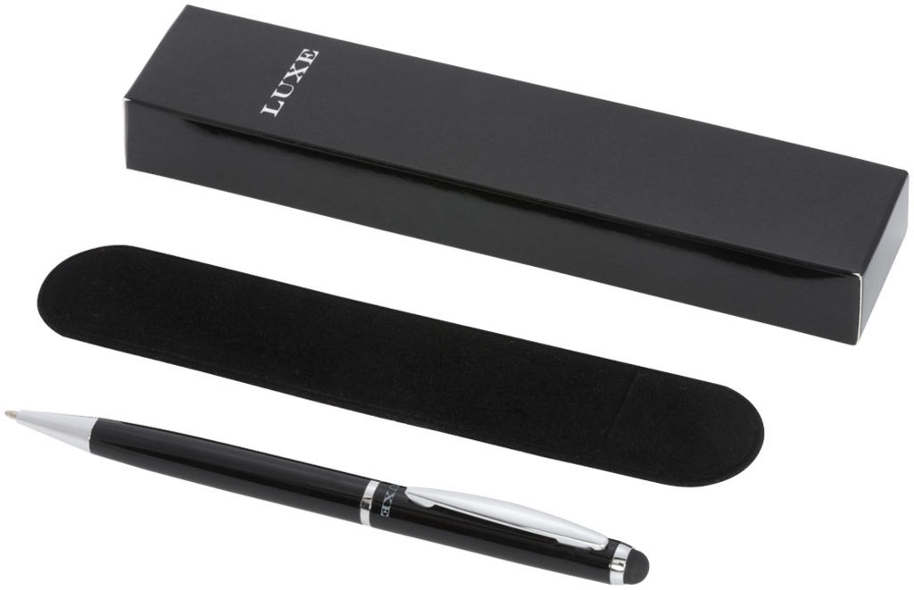 Ручка-стилус шариковая Lento, цвет сплошной черный