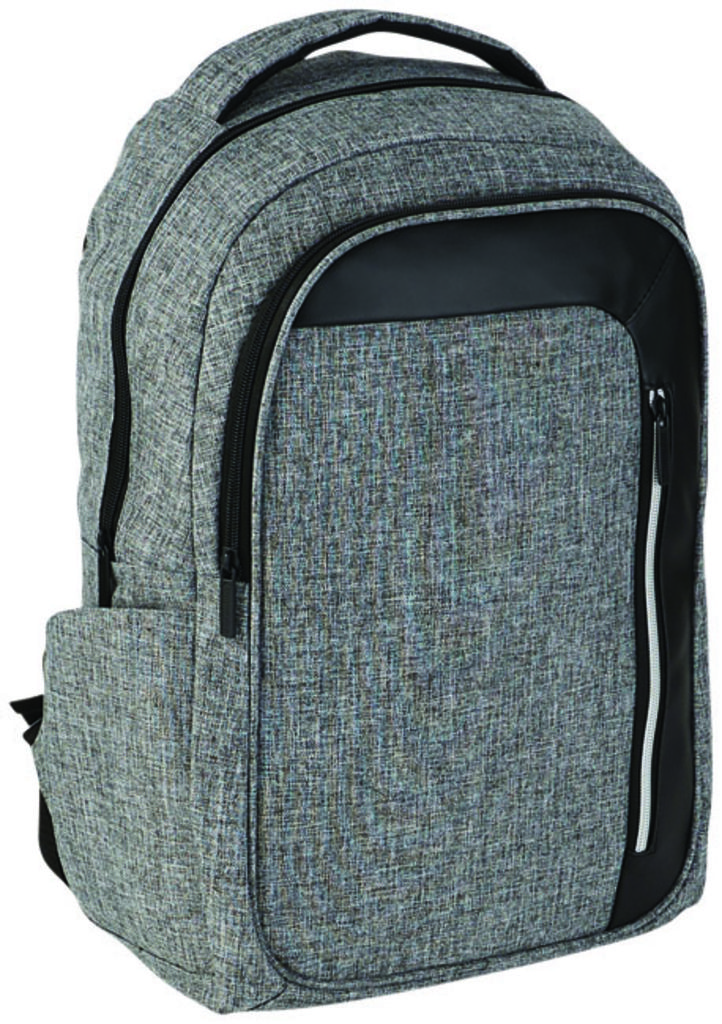 Рюкзак Vault для ноутбука, колір сірий яскравий, суцільний чорний