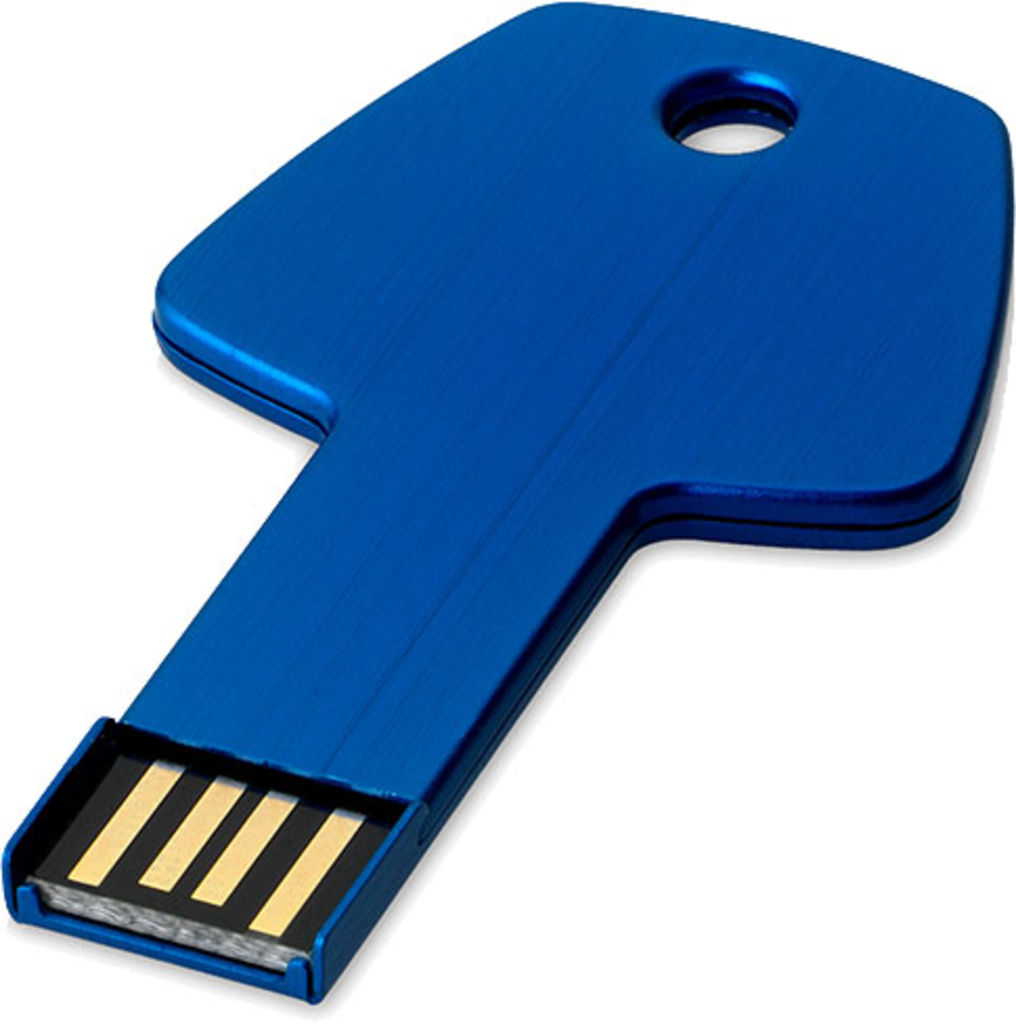 Флешка-ключ алюмінієва 1GB, колір темно синій