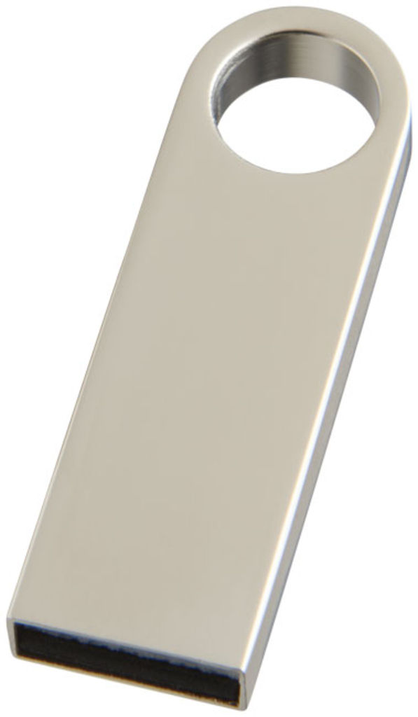 Металева флешка з кільцем 1GB, колір срібний