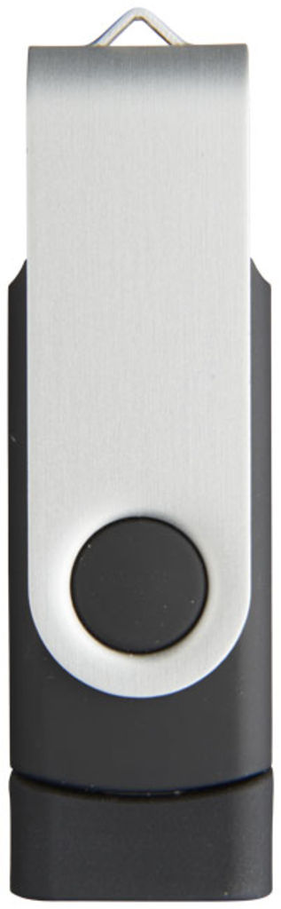 Флешка-твістер 1GB, колір суцільний чорний - 1Z20100D-1GB- Фото №3