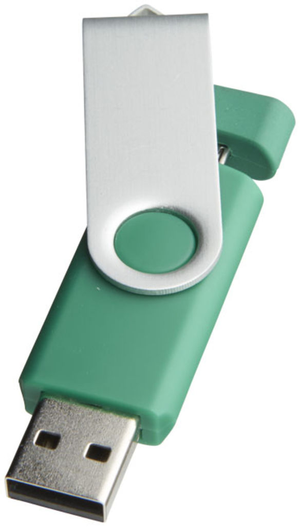 Флешка-твистер 1GB, цвет зеленый