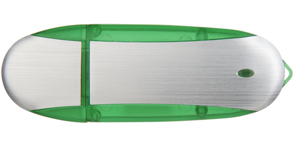 Флешка 4GB, колір зелене яблуко, сріблястий - 1Z30580G-4GB- Фото №3
