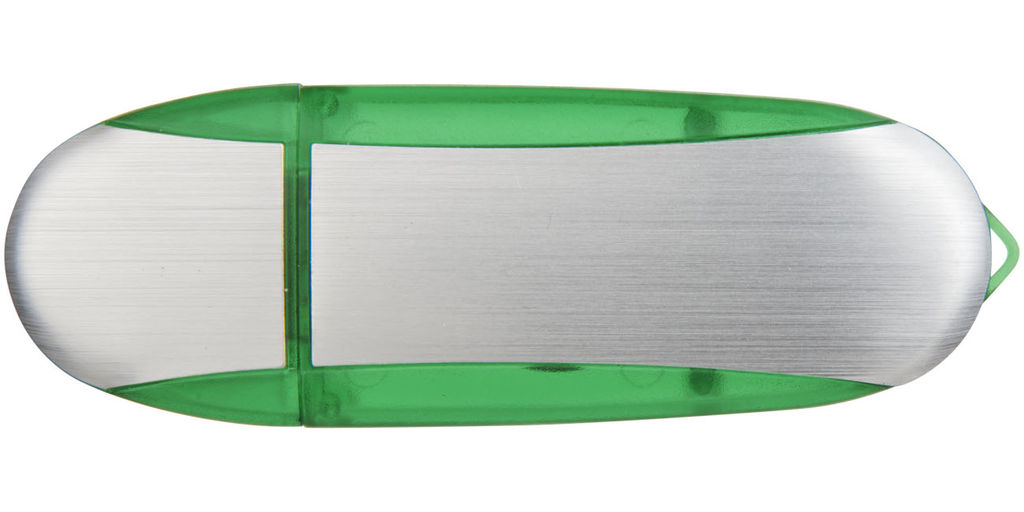 Флешка 4GB, колір зелене яблуко, сріблястий - 1Z30580G-4GB- Фото №4
