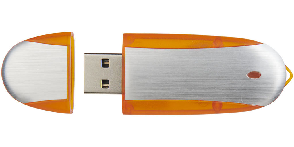 Флешка 4GB, колір помаранчевий, сріблястий - 1Z30581G-4GB- Фото №2