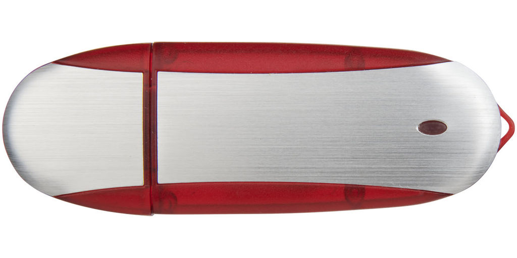 Флешка 4GB, колір червоний, сріблястий - 1Z30582G-4GB- Фото №3