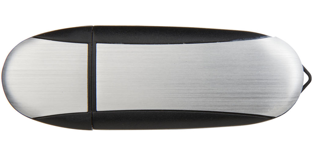 Флешка 4GB, колір суцільний чорний, сріблястий - 1Z30583G-4GB- Фото №4