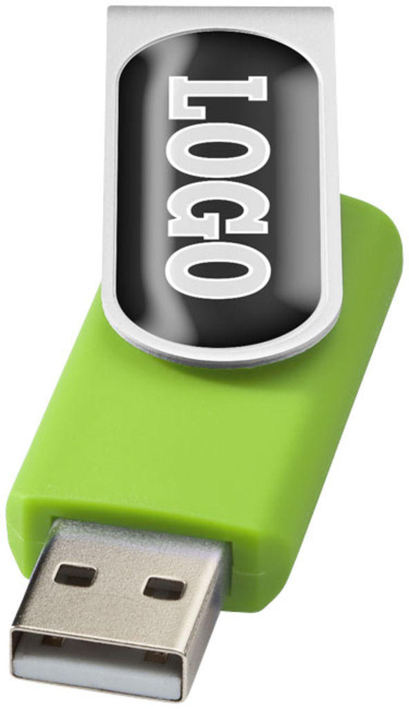 Флешка-твистер 2GB, цвет лайм