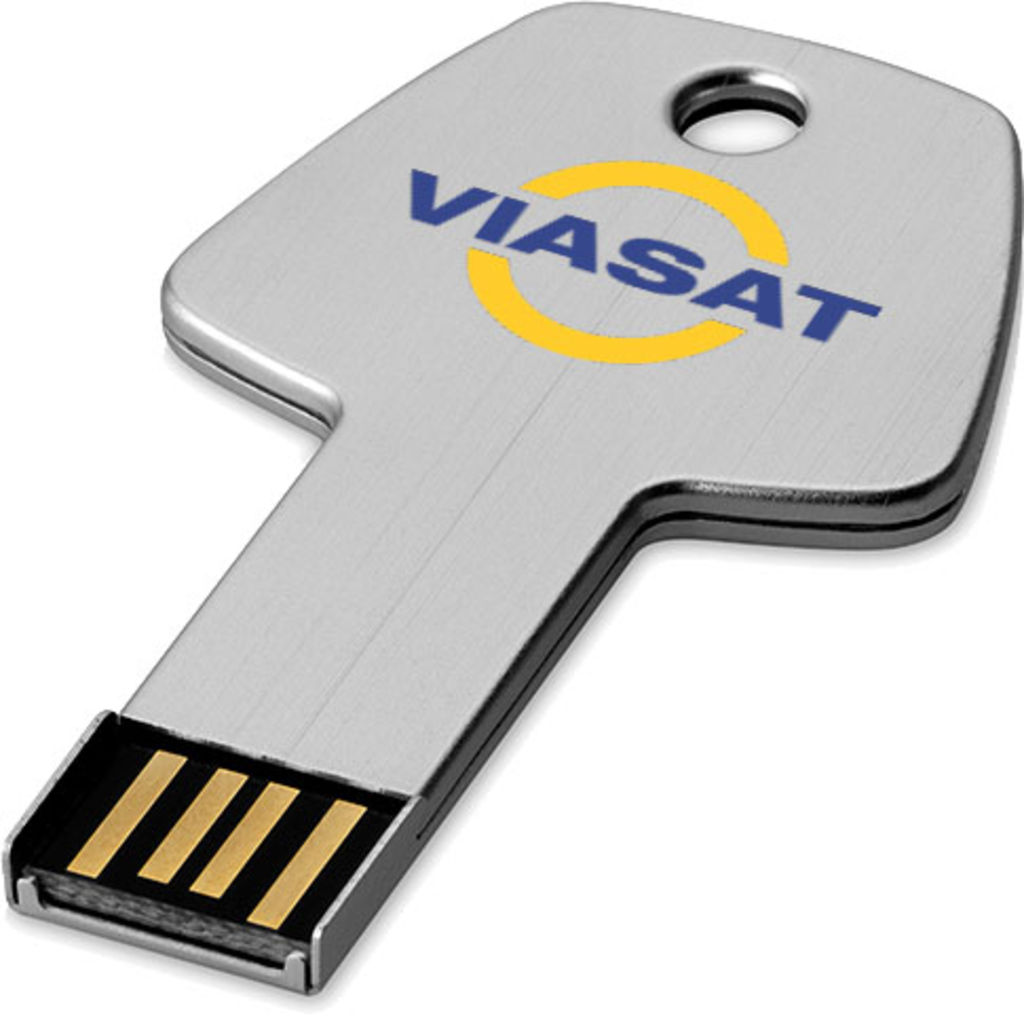 Флешка-ключ алюминиевая 4GB, цвет серебряный - 1Z33390D-4GB- Фото №5