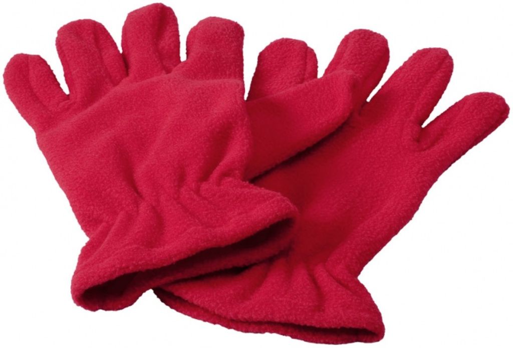 Флисовые перчатки, цвет красный