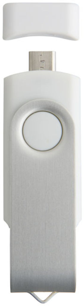 Флешка-твістер 16GB, колір білий - 1Z20110D-16GB- Фото №3