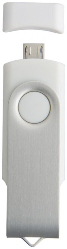 Флешка-твістер 32GB, колір білий - 1Z20110D-32GB- Фото №4