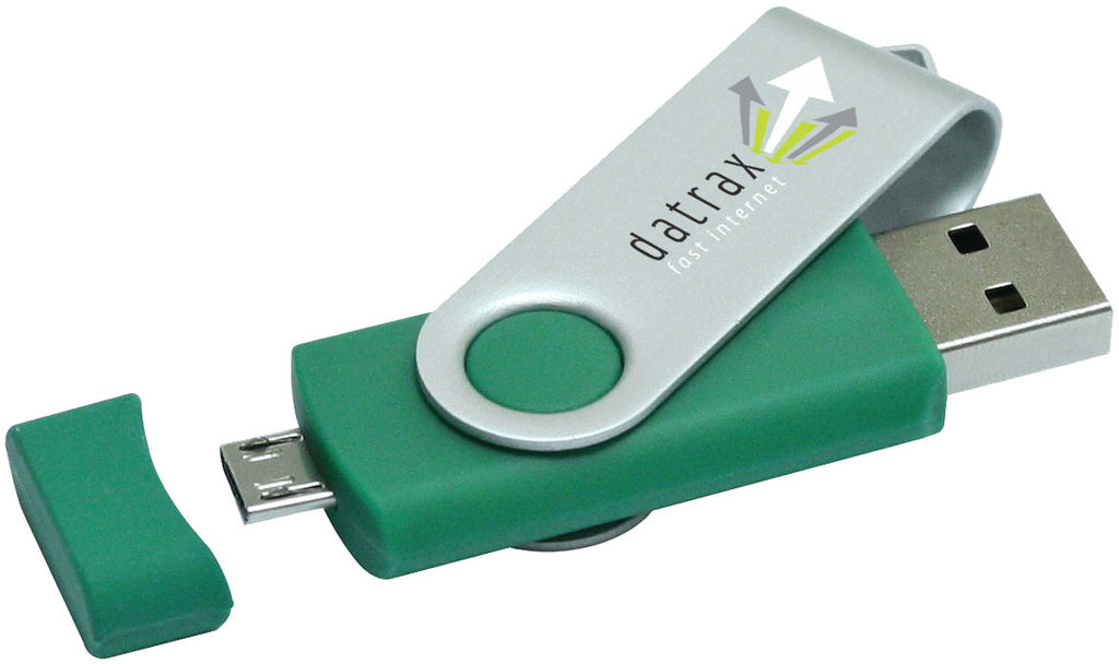 Флешка-твістер 8GB, колір зелений - 1Z20130D-8GB- Фото №3