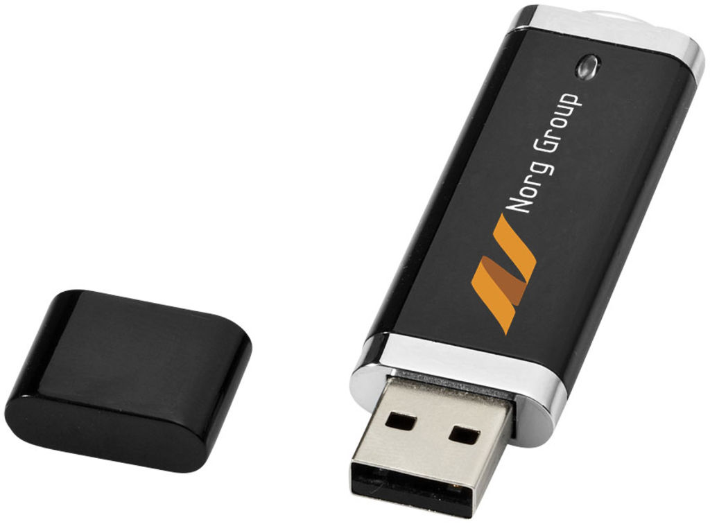 Флешка пластиковая с колпачком 16GB, цвет сплошной черный - 1Z34220D-16GB- Фото №4