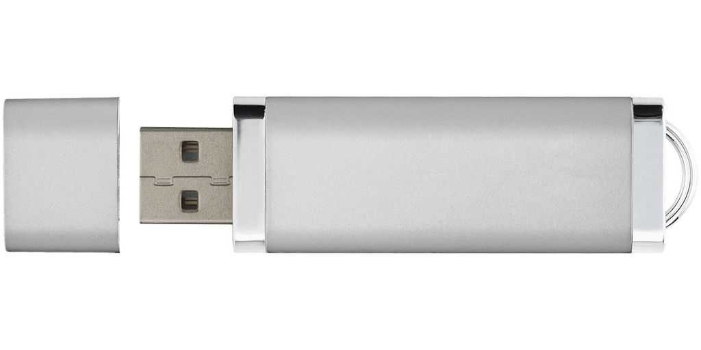 Флешка пластиковая с колпачком 16GB, цвет серебряный - 1Z34222D-16GB- Фото №2