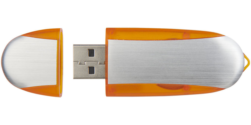 Флешка 16GB, колір помаранчевий, сріблястий - 1Z30581G-16GB- Фото №5