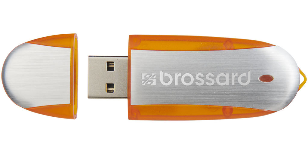 Флешка 16GB, колір помаранчевий, сріблястий - 1Z30581G-16GB- Фото №6