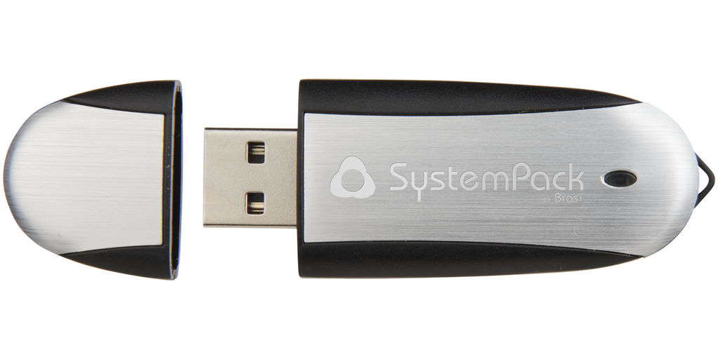 Флешка 16GB, колір суцільний чорний, сріблястий - 1Z30583G-16GB- Фото №6