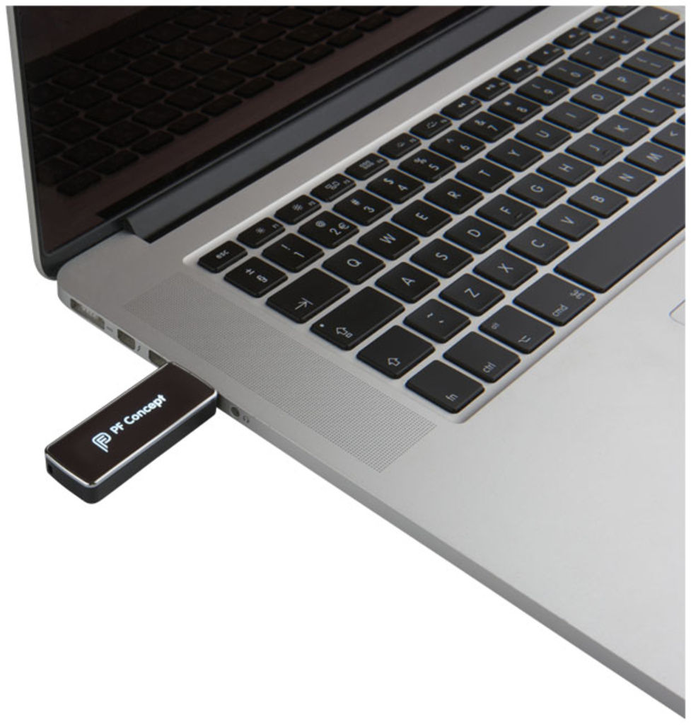Флешка 64GB, цвет сплошной черный, белый - 1Z48001F-8GB- Фото №2