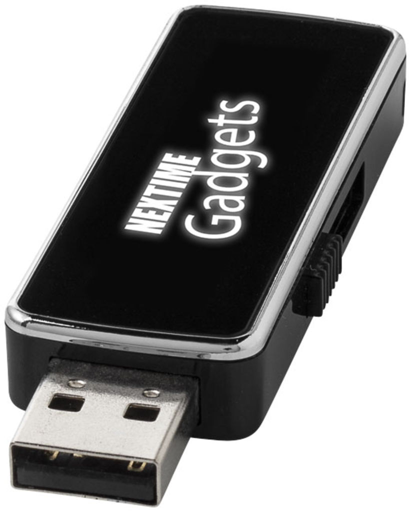Флешка 64GB, цвет сплошной черный, белый - 1Z48001F-8GB- Фото №6