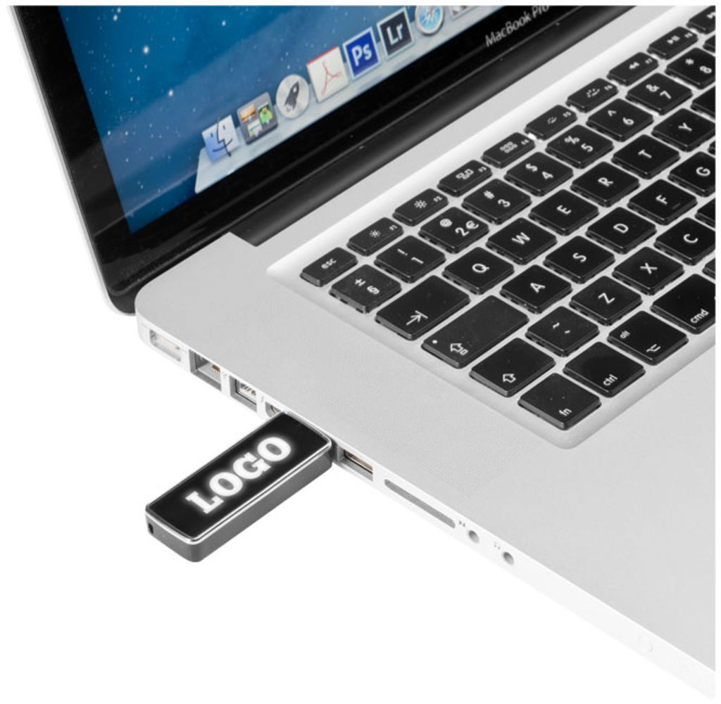 Флешка 64GB, цвет сплошной черный, белый - 1Z48001F-16GB- Фото №3