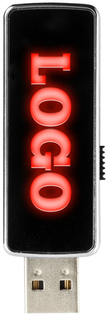 Флешка 64GB, цвет сплошной черный, красный - 1Z48003F-32GB- Фото №4
