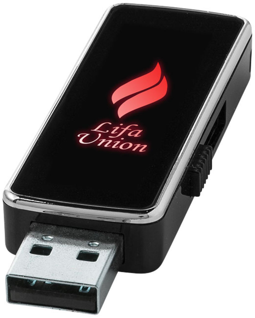 Флешка 64GB, цвет сплошной черный, красный - 1Z48003F-32GB- Фото №5