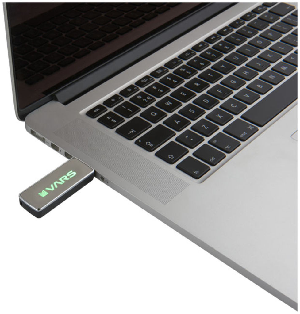 Флешка 64GB, цвет сплошной черный, зеленый - 1Z48007F-32GB- Фото №2