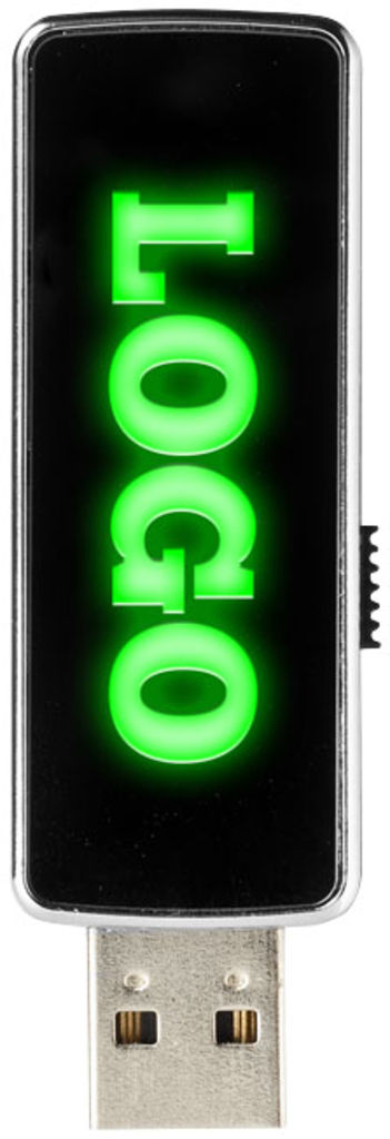 Флешка 64GB, цвет сплошной черный, зеленый - 1Z48007F-32GB- Фото №4