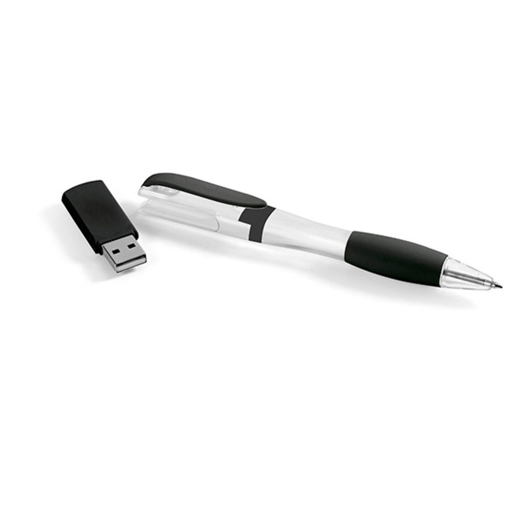 Ручка - мини флешка USB 1GB, цвет черный