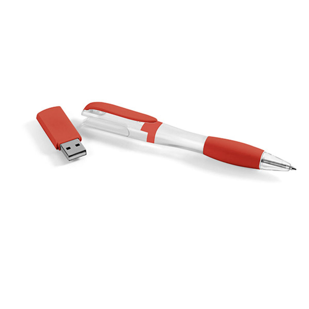 Ручка - міні флешка USB 2GB, колір червоний