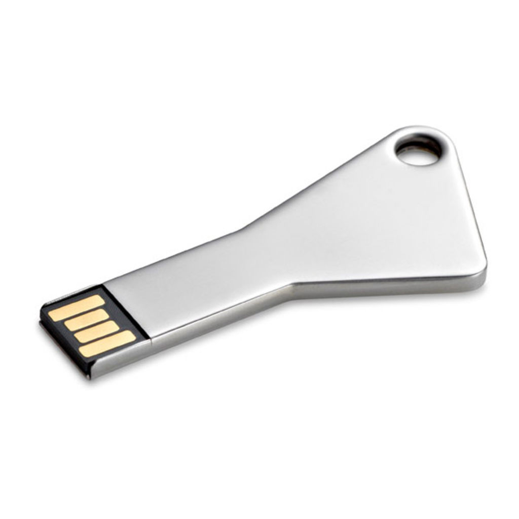 Флешка-ключ 16GB, цвет серебряный