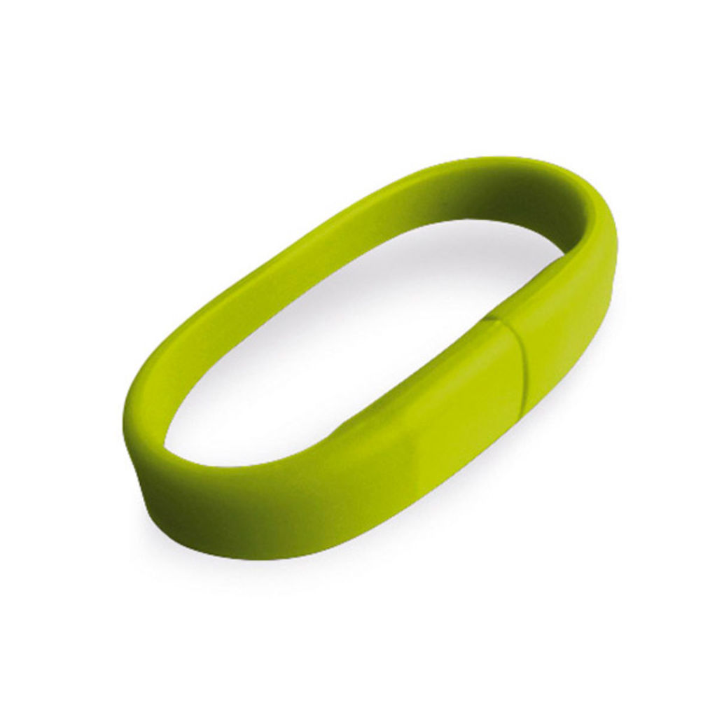 Флешка-браслет USB 1GB, колір світло зелений