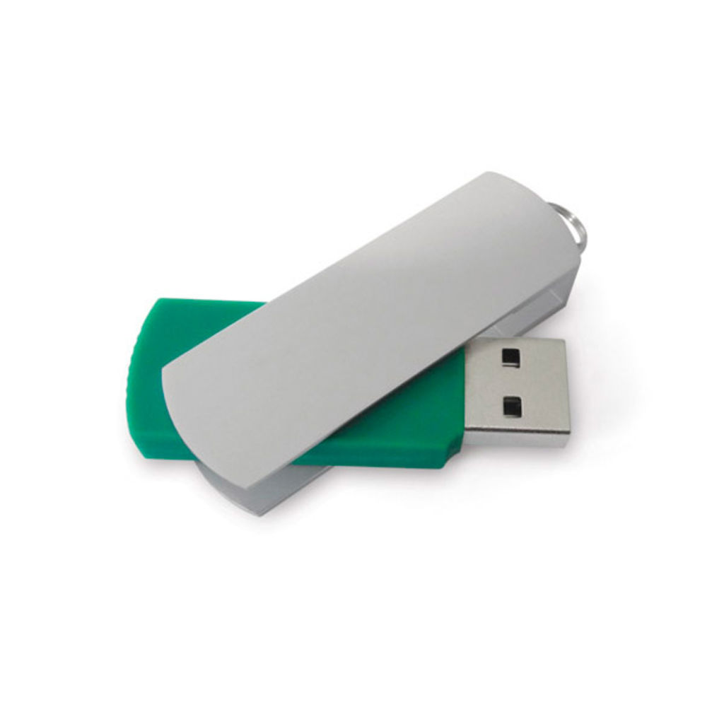 Флешка-твистер 16GB, цвет зеленый