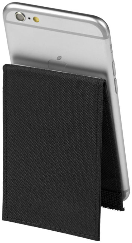Чохол-підставка для телефону RFID, колір суцільний чорний - 13496900- Фото №9