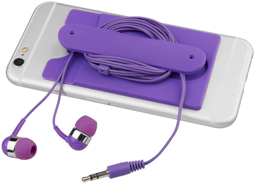 Навушники Silic Phone Wallet-PP, колір пурпурний - 13499206- Фото №8