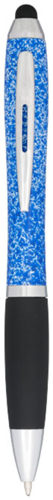Ручка-стилус шариковая Nash, цвет белый, синий