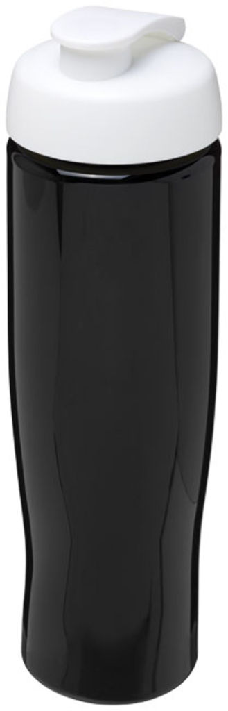 Пляшка спортивна H2O Tempo , колір суцільний чорний, білий