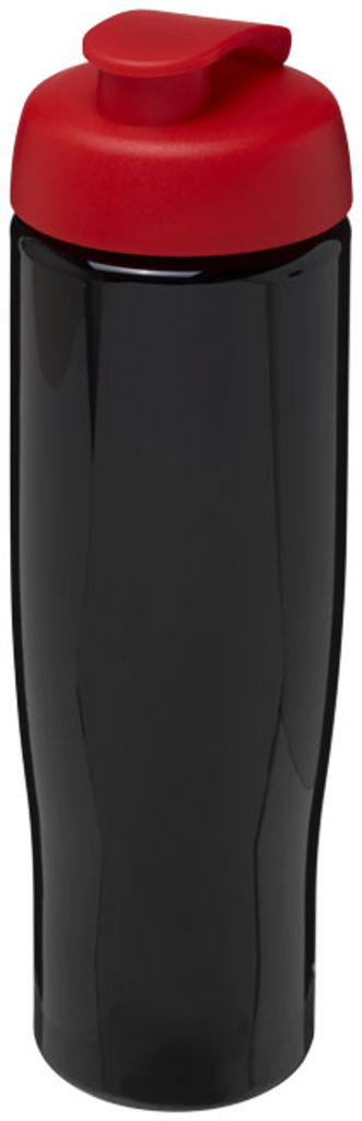 Пляшка спортивна H2O Tempo , колір суцільний чорний, червоний