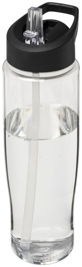 Бутылка спортивная H2O Tempo , цвет прозрачный, сплошной черный