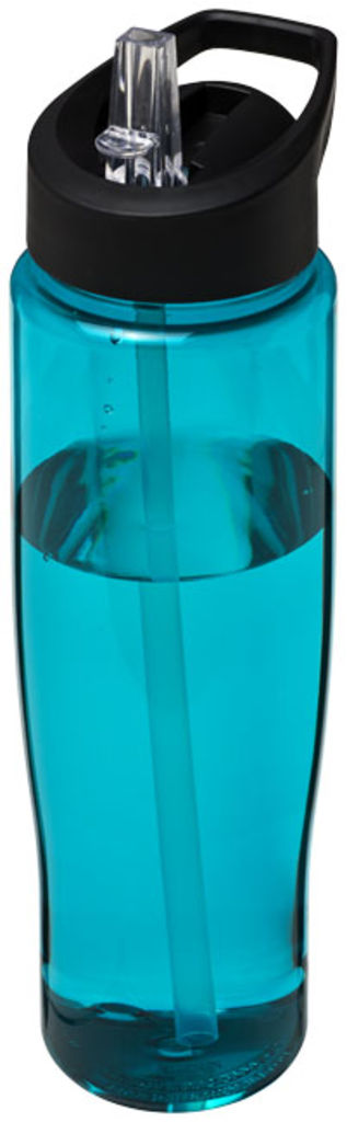 Пляшка спортивна H2O Tempo , колір колір морської хвилі, суцільний чорний