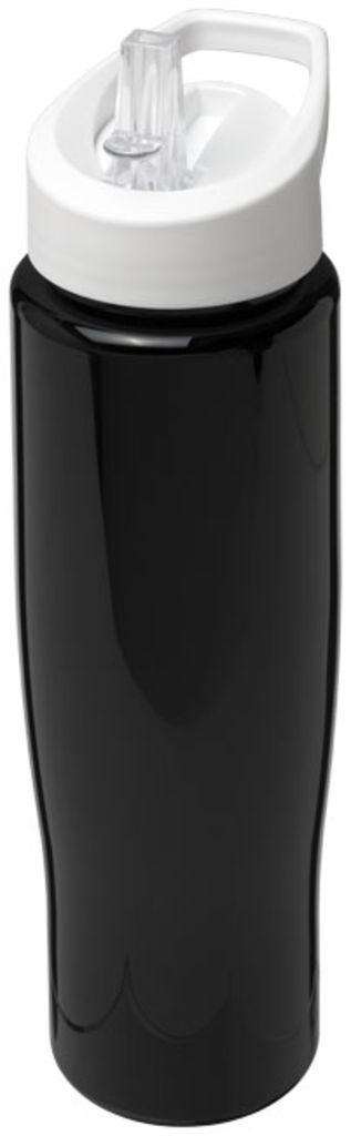 Пляшка спортивна H2O Tempo , колір суцільний чорний, білий