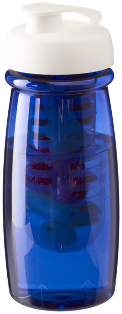 Пляшка спортивна H2O Pulse , колір синій прозорий, білий