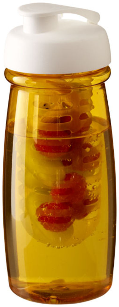 Пляшка спортивна H2O Pulse , колір жовтий, білий