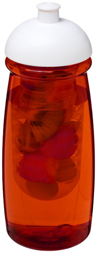 Пляшка спортивна H2O Pulse , колір червоний прозорий, білий