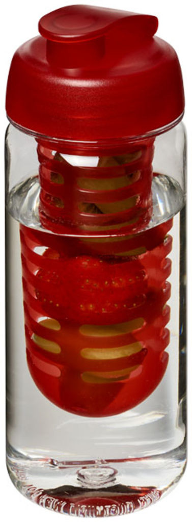 Пляшка спортивна H2O Octave , колір прозорий, червоний